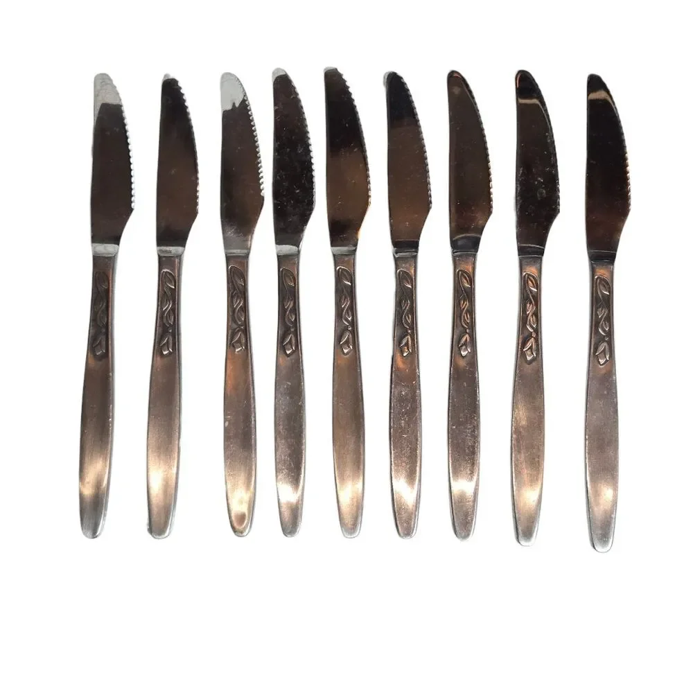Amefa Holland Tulip Time Mid‎ Century Stainless Steel 39pc. Partial Flatware Set